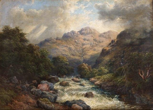 Appraisal: MACNEIL MACLEAY fl - 'Back of Benmore Glendochart' signed oils