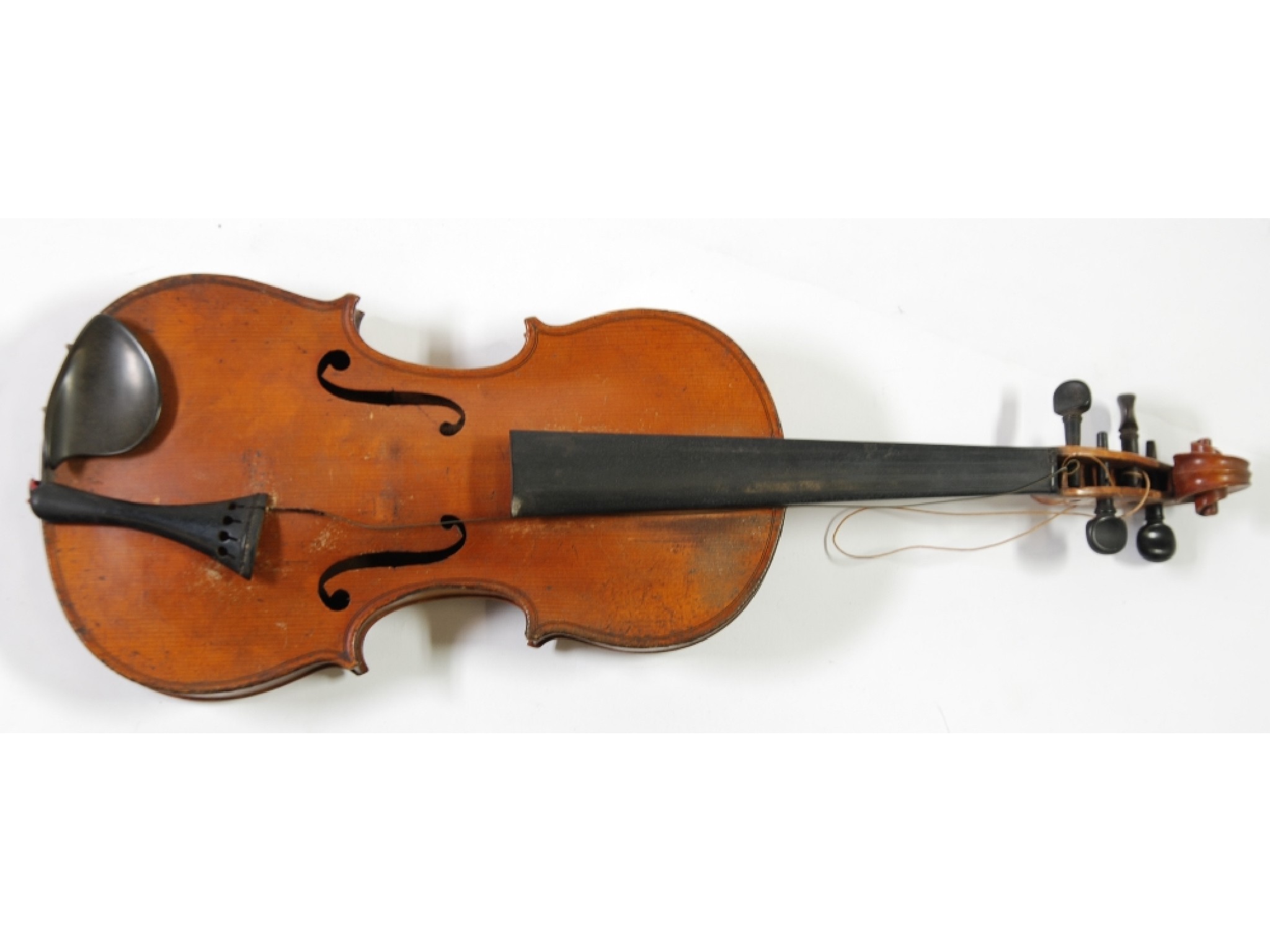 Appraisal: FRENCH BRITON VIOLIN having one piece cm back bears printed