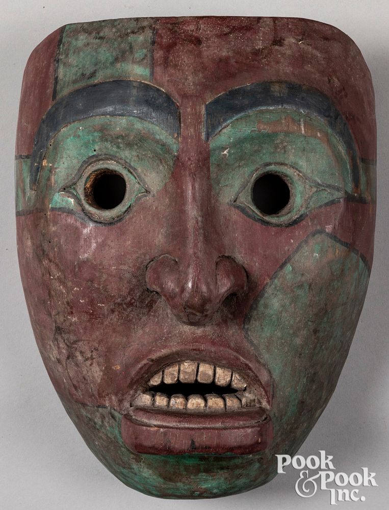 Appraisal: Northwest Coast painted Haida mask Northwest Coast painted Haida mask