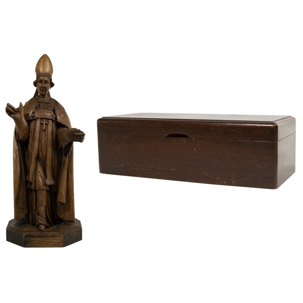 Appraisal: RELIGIOUS AND DECORATIVE WOOD OBJECT ASSORTMENT items including carved sculpture