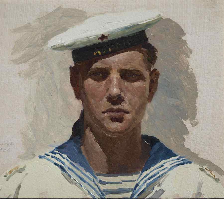 Appraisal: MALTSEV Peter Russian - Portrait of a Young Sailor Oil