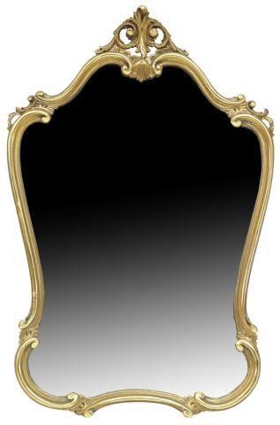 Appraisal: Louis XV style giltwood wall mirror early th c cartouche-shaped