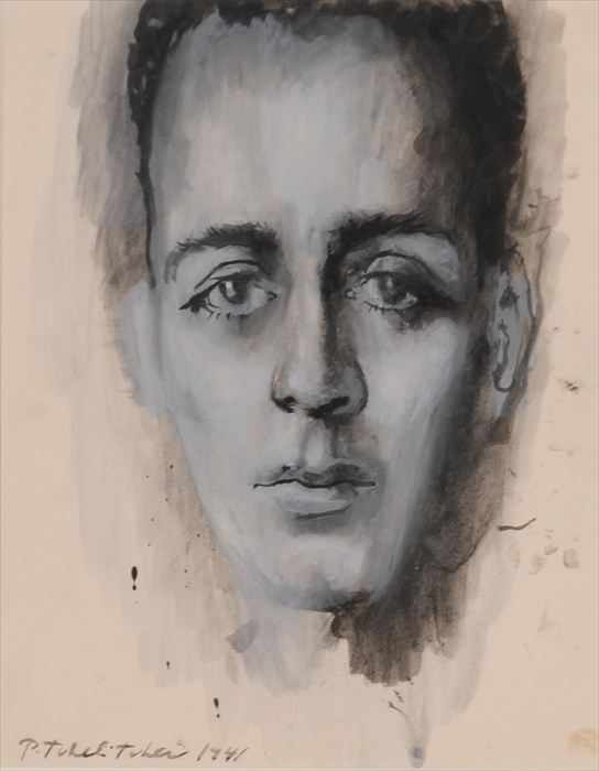 Appraisal: PAVEL TCHELITCHEV - PORTRAIT OF A MAN Watercolor on paper