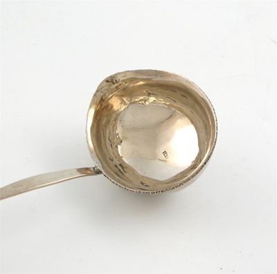 Appraisal: A late th early th century Scottish silver toddy ladle