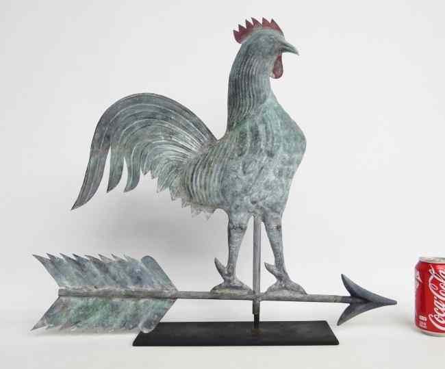 Appraisal: Rooster on arrow weathervane '' W '' Ht