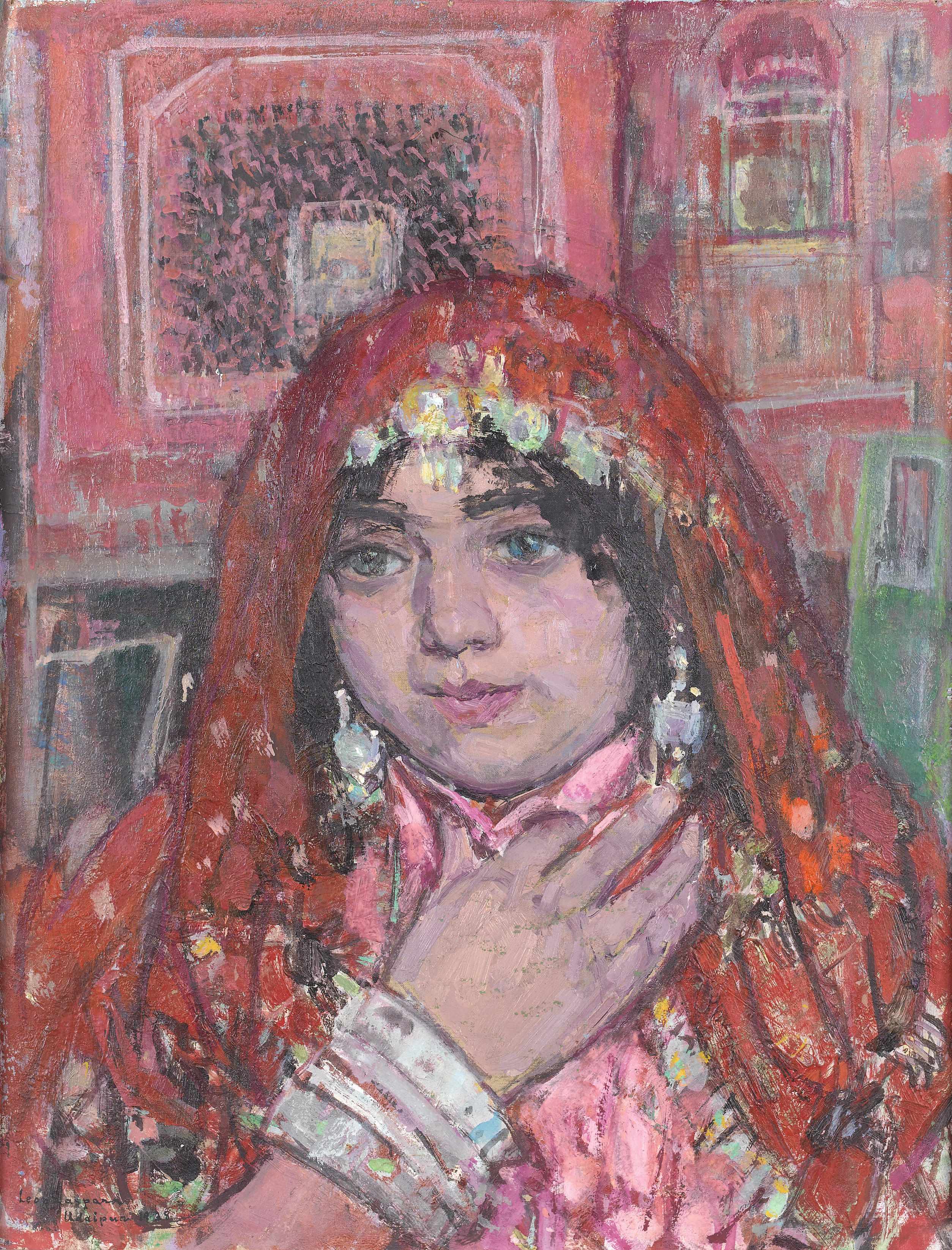 Appraisal: Leon Schulman Gaspard Russian American - A girl from Udaipur