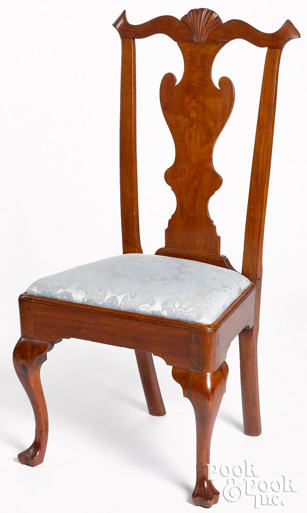 Appraisal: Pennsylvania Queen Anne walnut dining chair Pennsylvania Queen Anne walnut