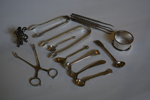 Appraisal: Small collection of miscellaneous silver and other waresincluding a pair