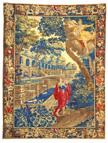 Appraisal: An Aubusson tapestry France mid th century size approximately ft