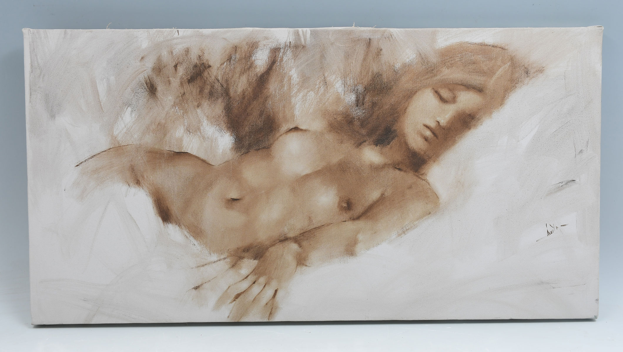 Appraisal: ABEITA Jimmy American - Sleeping Female Nude Oil Canvas ''