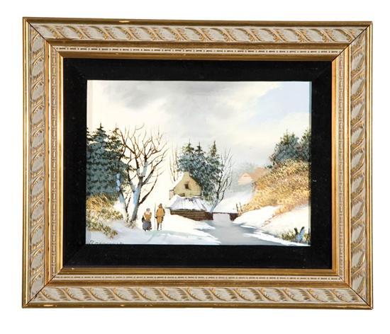 Appraisal: THREE WINTER LANDSCAPES BY BREEDVELD TH CENTURY Two oils on