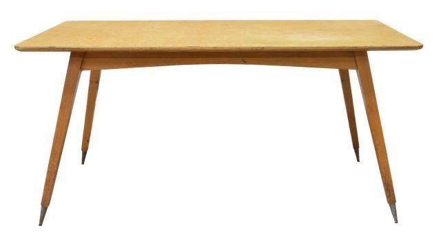 Appraisal: Italian mid-century modern table c s laminate top rising on