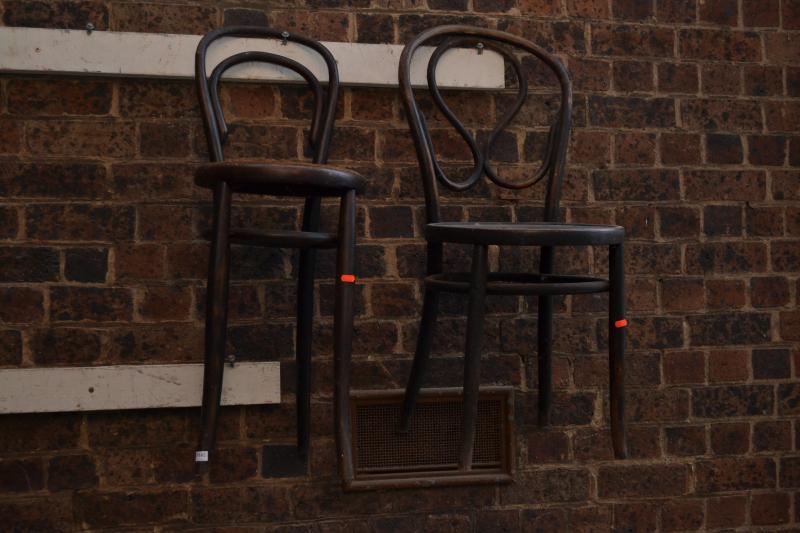 Appraisal: TWO BENTWOOD CHAIRS TWO BENTWOOD CHAIRS