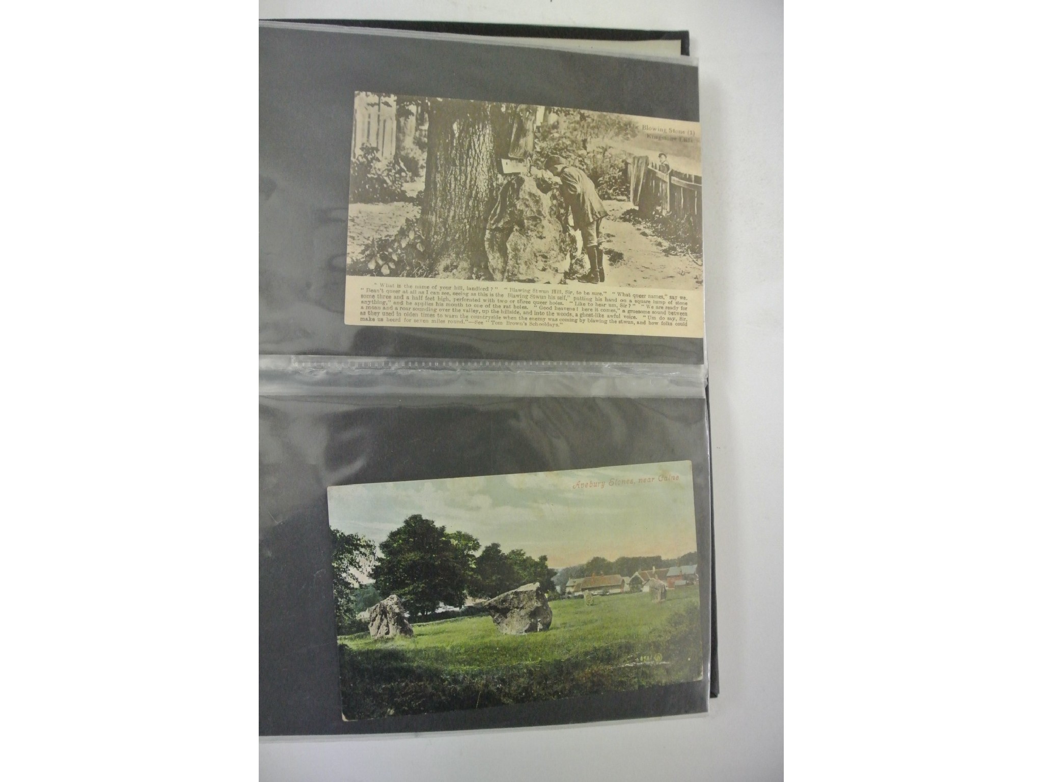 Appraisal: A folder containing a collection of early postcards with local