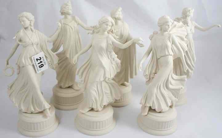 Appraisal: Wedgwood White Jasper Figures Dancing Hours Collection numbered - all