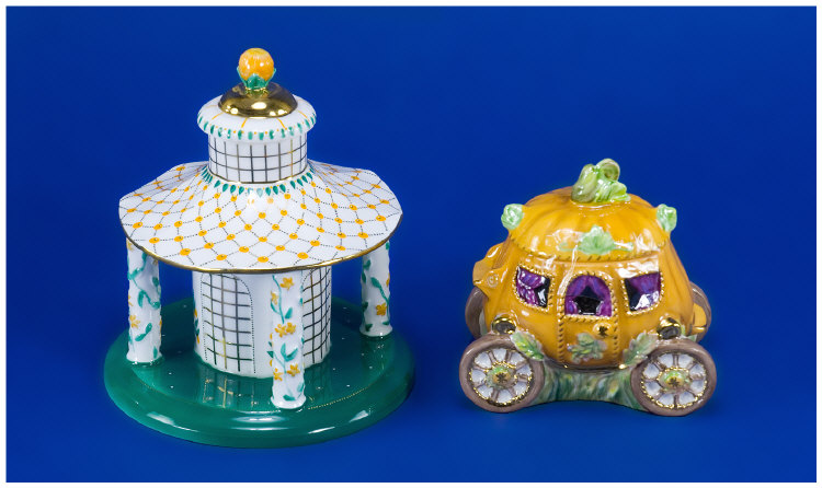 Appraisal: Coalport Orange Blossom Cottage issued Also Fairy tale Collectables Carriage