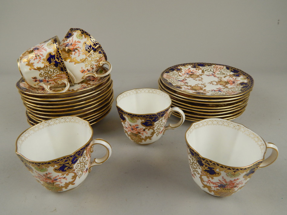 Appraisal: A Royal Crown Derby porcelain part tea set decorated with