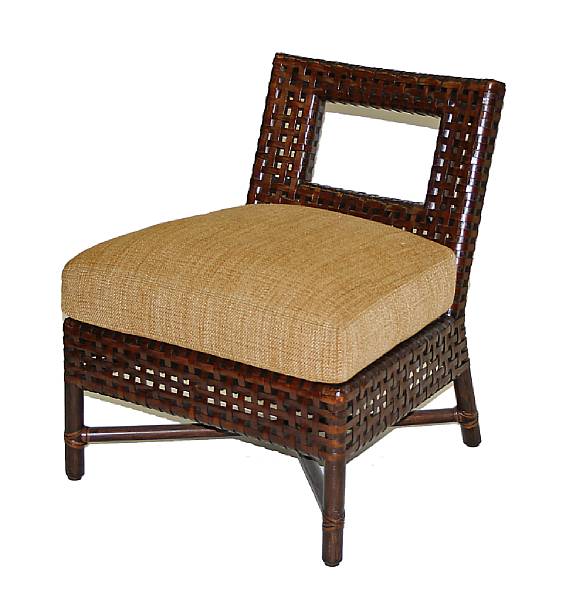 Appraisal: A laced rawhide 'Antalya' slipper chair McGuire Furniture Company st