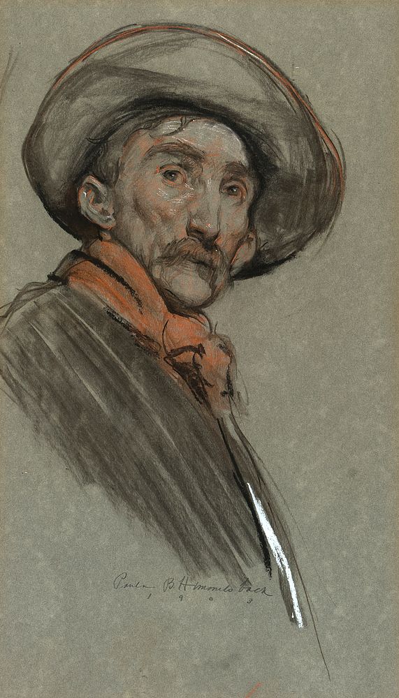 Appraisal: Paula Himmelschach Balano Untitled Portrait of a Cowboy Paula Himmelschach