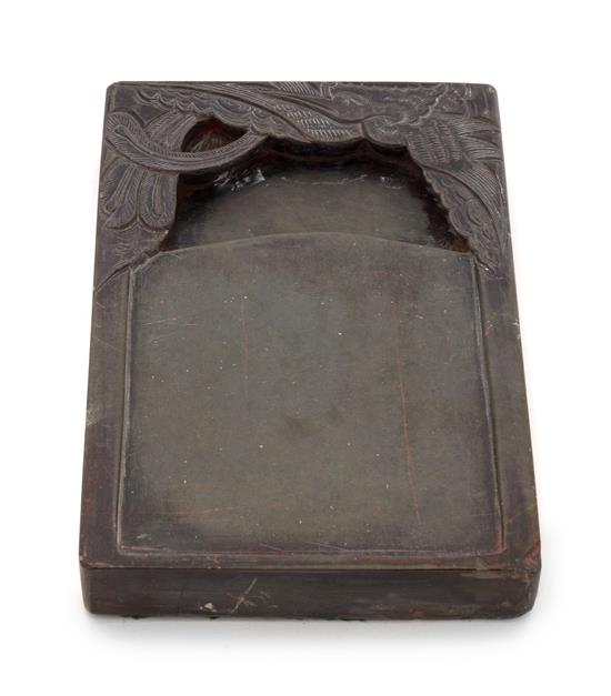 Appraisal: Sale Lot A Duan Inkstone of rectangular form carved to