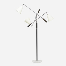 Appraisal: Italian FLOOR LAMP c chrome-plated and enameled steel enameled aluminum