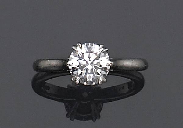 Appraisal: Property of various owners featuring a round brilliant-cut diamond weighing