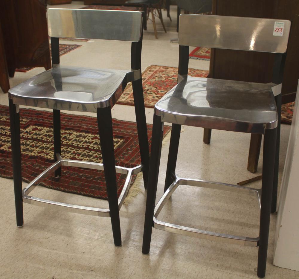 Appraisal: CONTEMPORARY PAIR OF 'LANCASTER' COUNTER STOOLS Michael Young design for