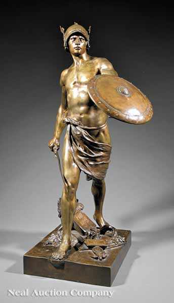 Appraisal: A French Bronze of Pro-Jure A Gallic Warrior Victorious over