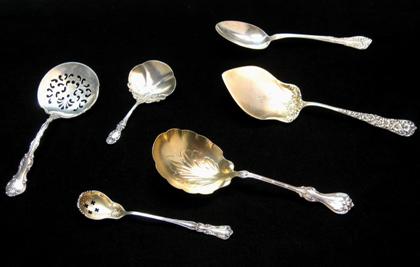 Appraisal: Six piece sterling silver serving pieces gorham and others Wt