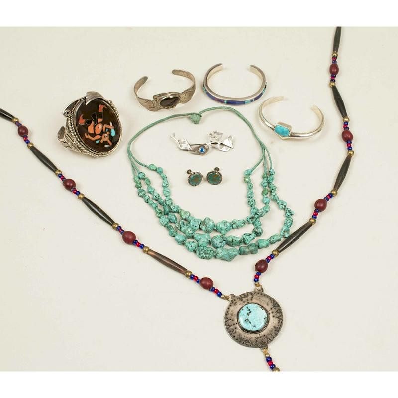 Appraisal: Assorted Southwest Jewelry Lot of assorted Southwest jewelry comprising two