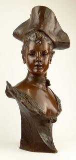 Appraisal: George van der Straeten Belgian - Bronze Sculpture 'Woman with