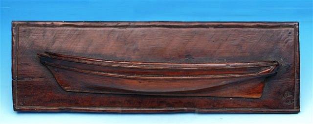 Appraisal: A LATE TH CENTURY WOODEN HALF MODEL OF A SCHOONER