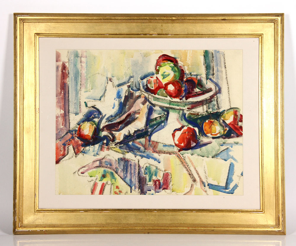 Appraisal: - Barnett Still Life with Apples W C Herbert Barnett