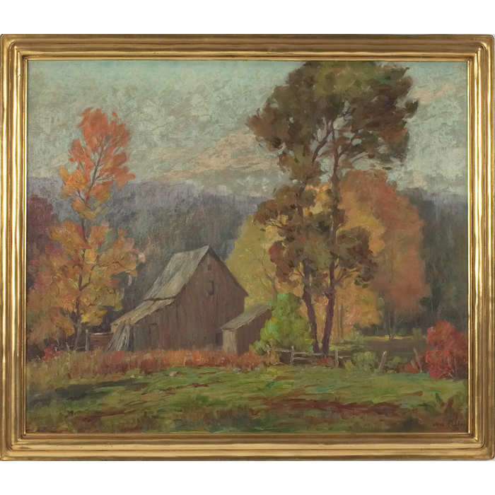 Appraisal: Jesse Carl Hobby American - ''Autumn Landscape '' oil on