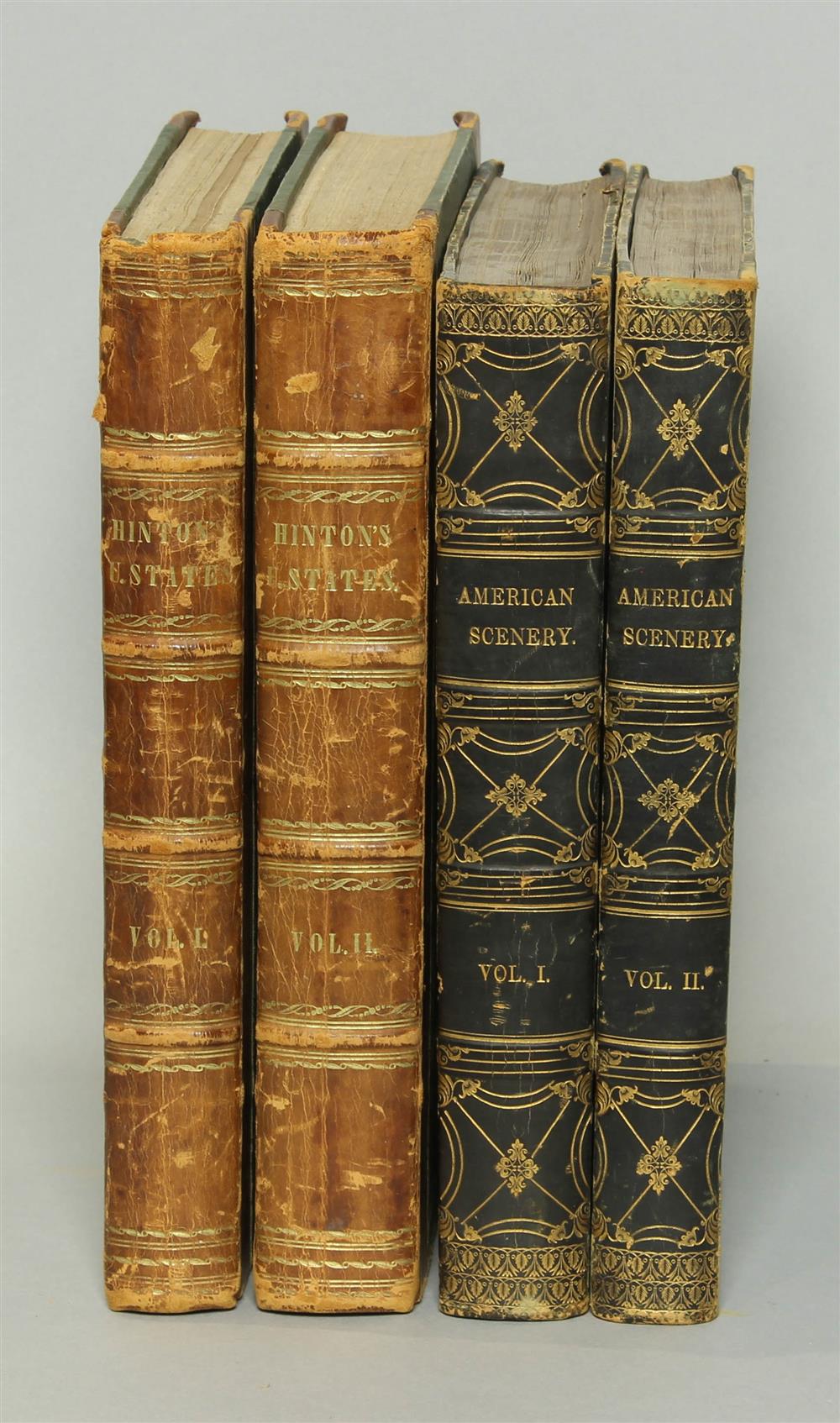 Appraisal: AMERICANA - SETS OF BOOKS WITH ENGRAVINGS bindings worn some