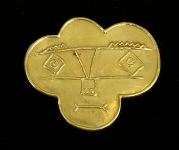 Appraisal: A Pablo Picasso k Gold Pendant Trefle Trefle or clover