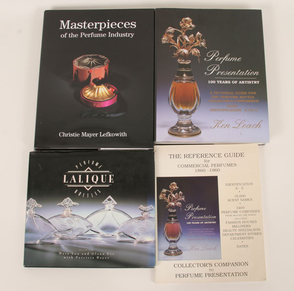 Appraisal: Three perfume bottle hardback reference books Titles include Perfume Presentation