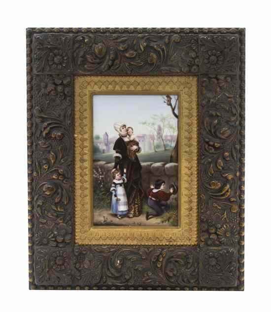 Appraisal: A German Porcelain Plaque of rectangular form painted with a