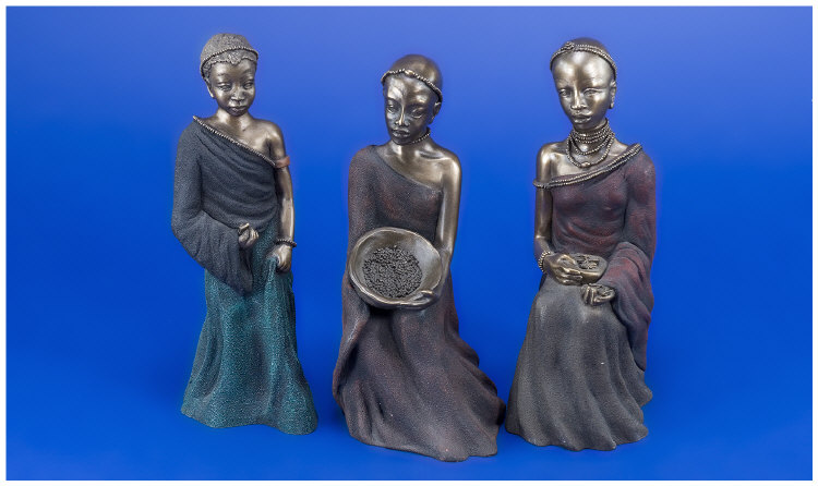 Appraisal: Soul Journeys Art Figures in total All dates Maasai people