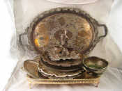 Appraisal: A quantity of silver plate including a four place egg