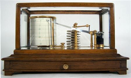 Appraisal: OAK CASED BAROGRAPH BY JOHN TROTTER GLASGOW EARLY TH CENTURY