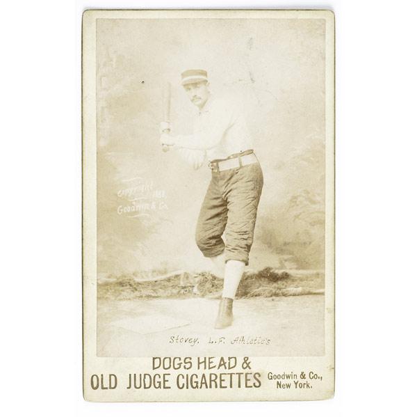 Appraisal: Dog s Head and Old Judge Cigarettes baseball cabinet card