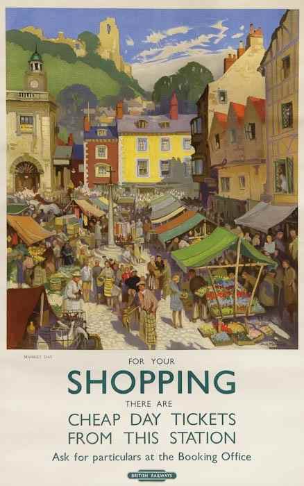 Appraisal: MERRIOTT JACK RI SHOPPING British Railways lithograph in colours c