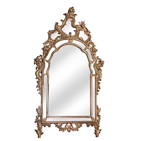 Appraisal: Italian Rococo Style Gilt-Wood and Mirror Framed Mirror Estimate -