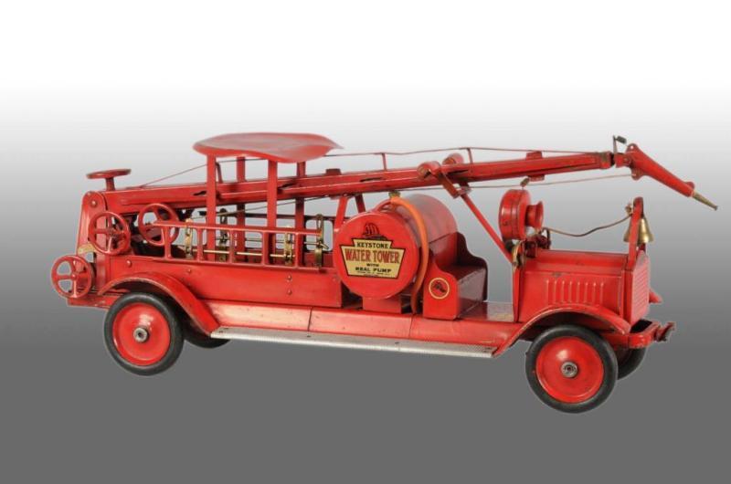 Appraisal: Pressed Steel Keystone Water Tower Fire Truck Toy Description Circa