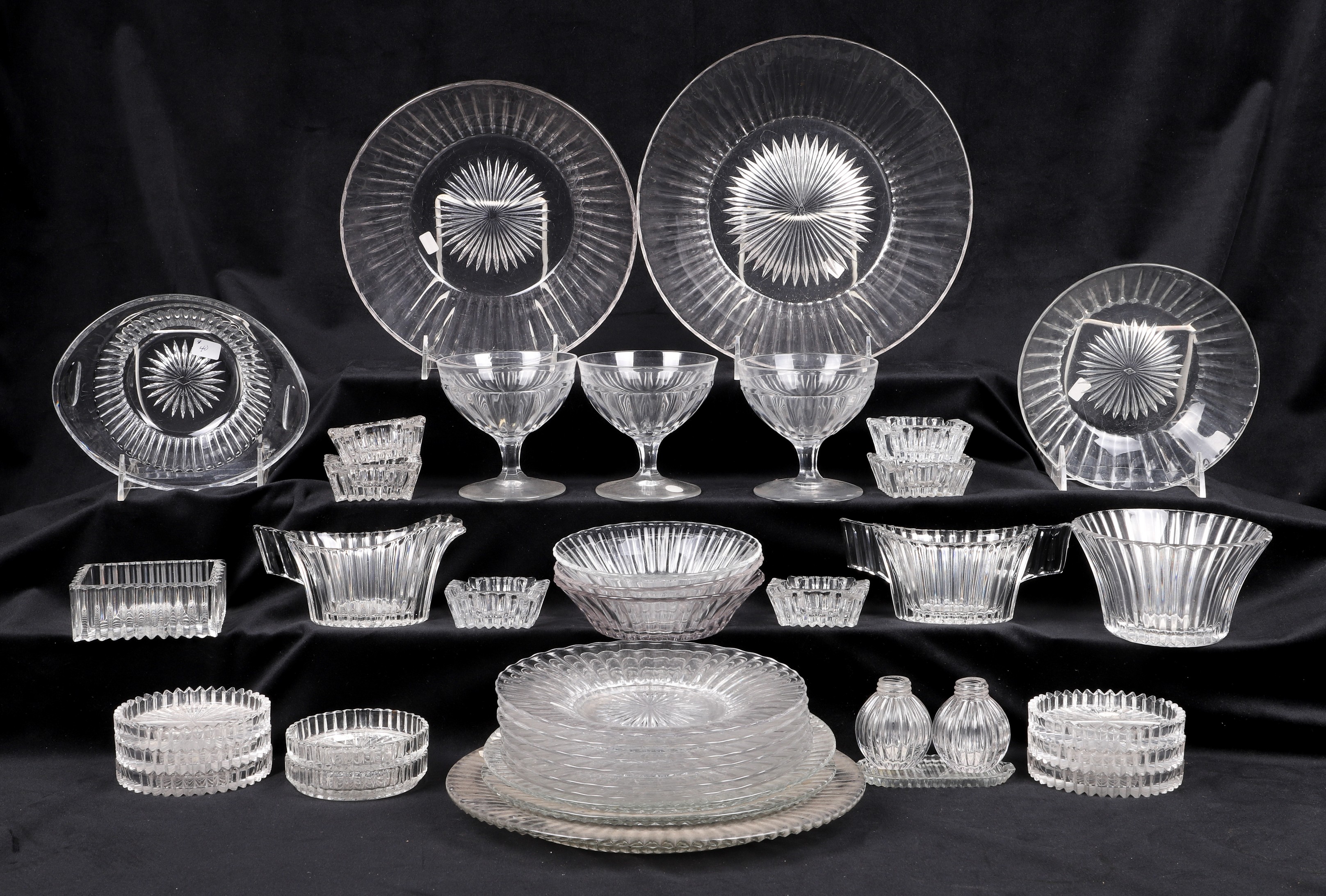 Appraisal: Pcs Heisey fluted glassware some with rim some without c