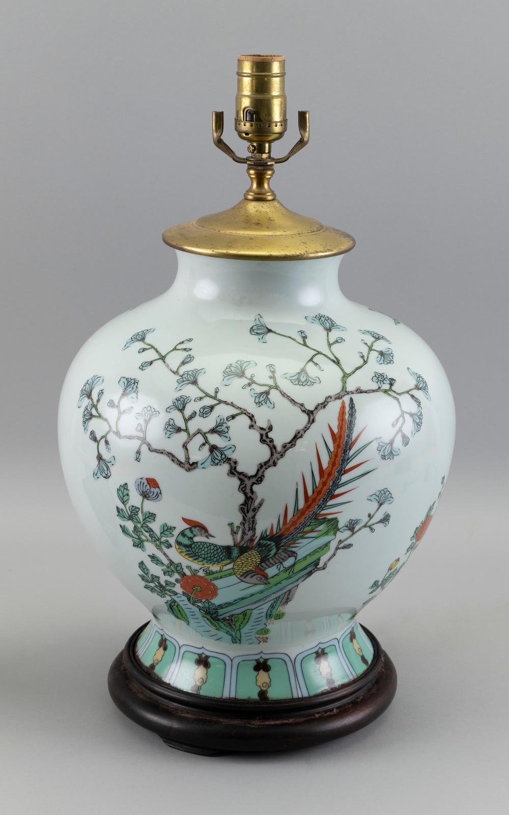 Appraisal: CHINESE PORCELAIN VASE TH CENTURY HEIGHT MOUNTED AS A TABLE