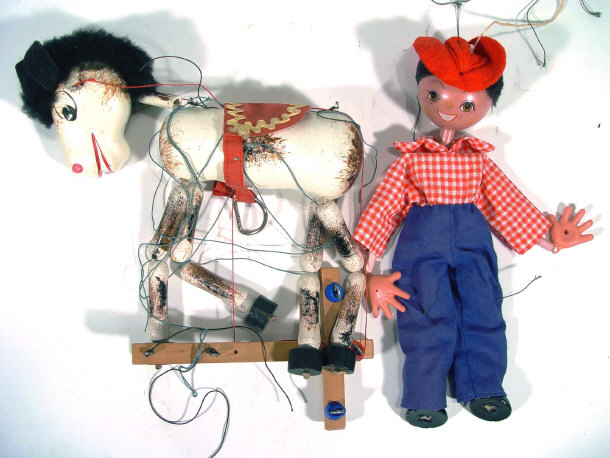 Appraisal: Pelham Muffin The Mule string puppet and a similar girl