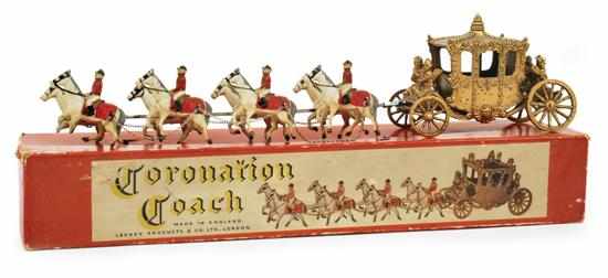 Appraisal: Lesney Coronation Coach large scale version diecast gold coach with