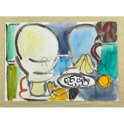 Appraisal: Robert DeNiro Sr American - Still Life Watercolor on paper